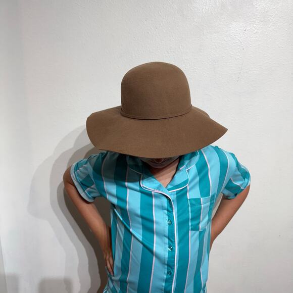 San Diego Hat Company Tan Wool Felt Fedora Hat Sz O/S - Picture 1 of 13